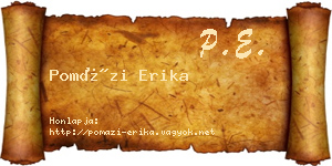 Pomázi Erika névjegykártya