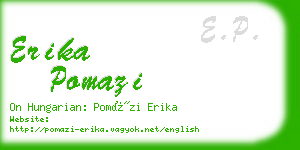erika pomazi business card
